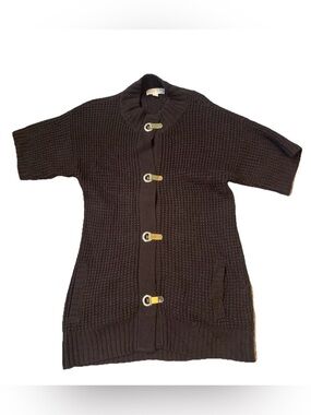 Michael kors Brown Knit Cardigan with Toggle Buttons large